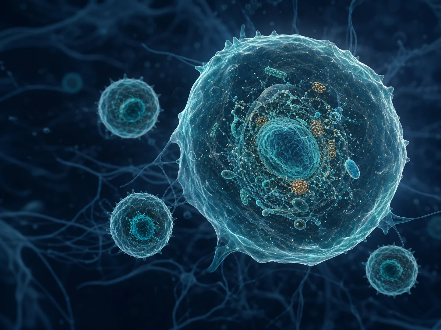 Scientific visualization of connected mammalian cells